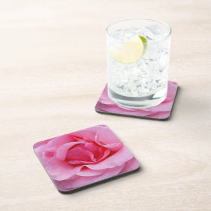 Pink rose petals coaster