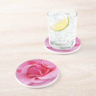 Pink rose petals coaster