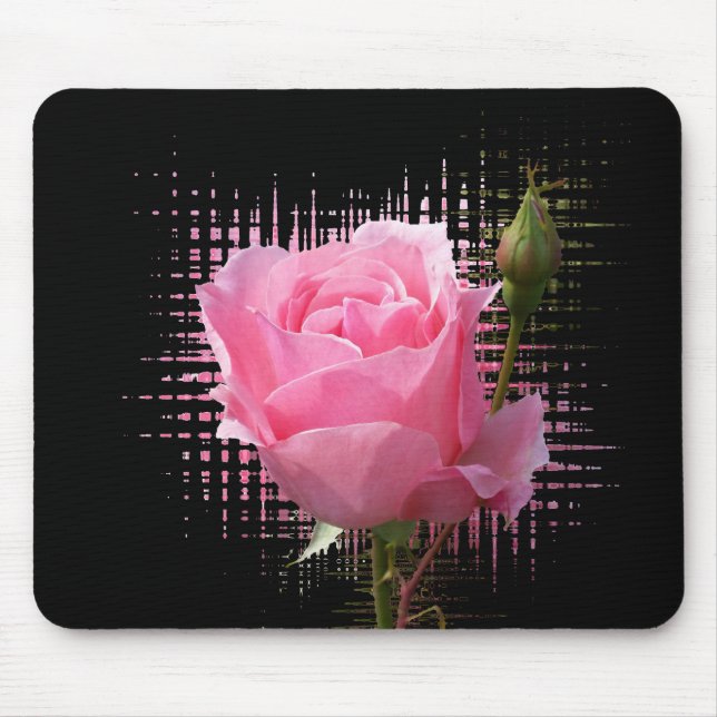 Pink rose petals mouse mat (Front)
