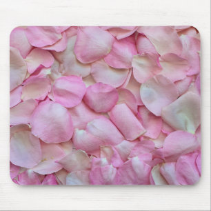 Pink Rose Petals Mouse Mat