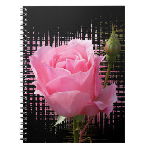 Pink rose petals notebook