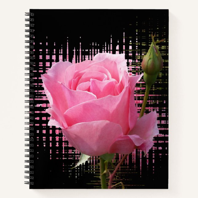 Pink rose petals notebook (Front)