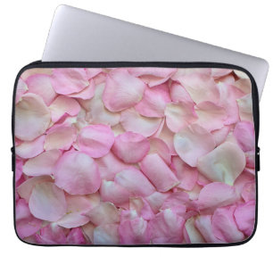 Pink Rose Petals Pattern Laptop Sleeve