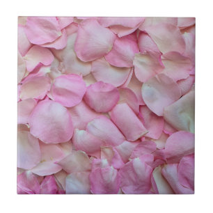 Pink Rose Petals Pattern Tile