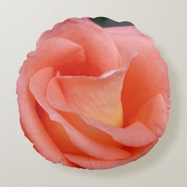pink rose petals round cushion (Front)
