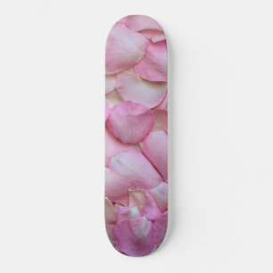Pink Rose Petals Skateboard