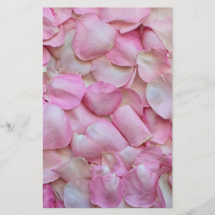 Pink Rose Petals Stationery