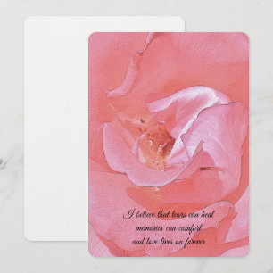Pink Rose Petals Sympathy Card