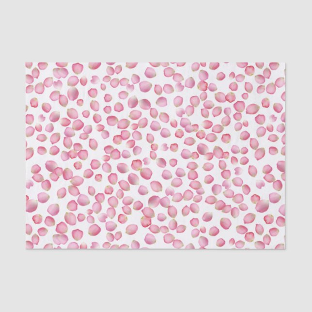 Pink rose petals tissue paper (Front)
