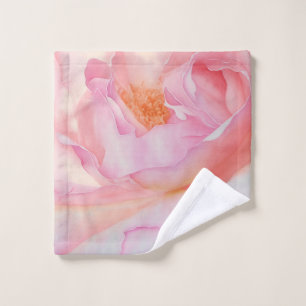 pink rose petals wash cloth