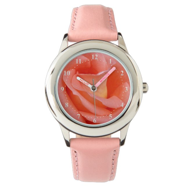 pink rose petals watch (Front)