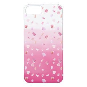 Pink Rose Petals Watercolor Ombre iPhone 8/7 Case