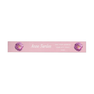 Pink Rose Photo  Address Labels