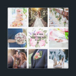 Pink Rose Photo Collage Magnet Wedding Favour<br><div class="desc">Find coordinating products in our "Pink Rose & Lavender" Collection!</div>