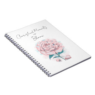 Pink Rose Photo Notebook – Digital Painting Cover 