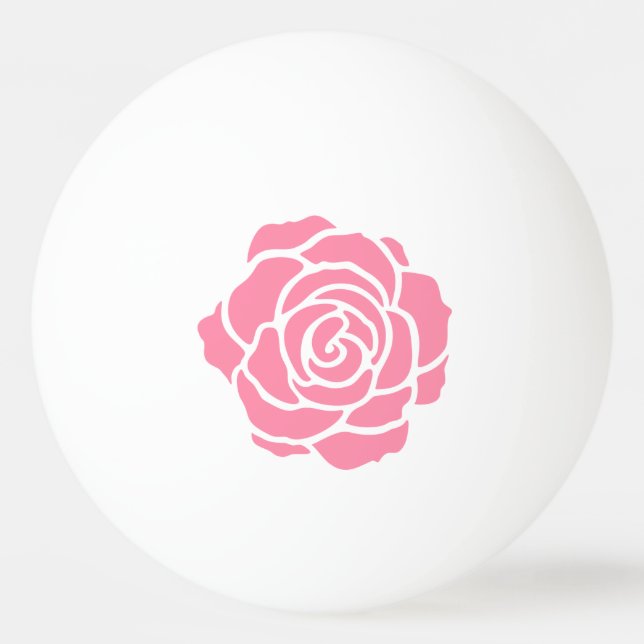 Pink Rose Ping Pong Ball (Front)