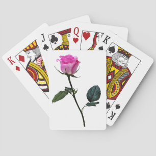 Pink Rose Playing Cards
