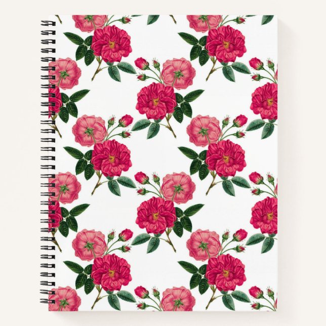 Pink Rose Print Notebook (Front)