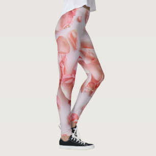 Pink Rose Printed Leggings