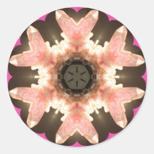 Pink Rose Quartz Pops! Classic Round Sticker