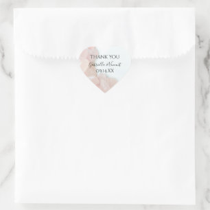 Pink Rose Quartz Wedding Thank You Favour Tag