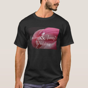 Pink Rose Raindrop Wedding T-Shirt