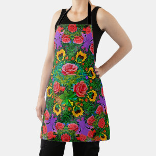Pink Rose Rings 4 Apron