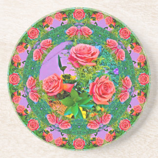 Pink Rose Rings  Coaster
