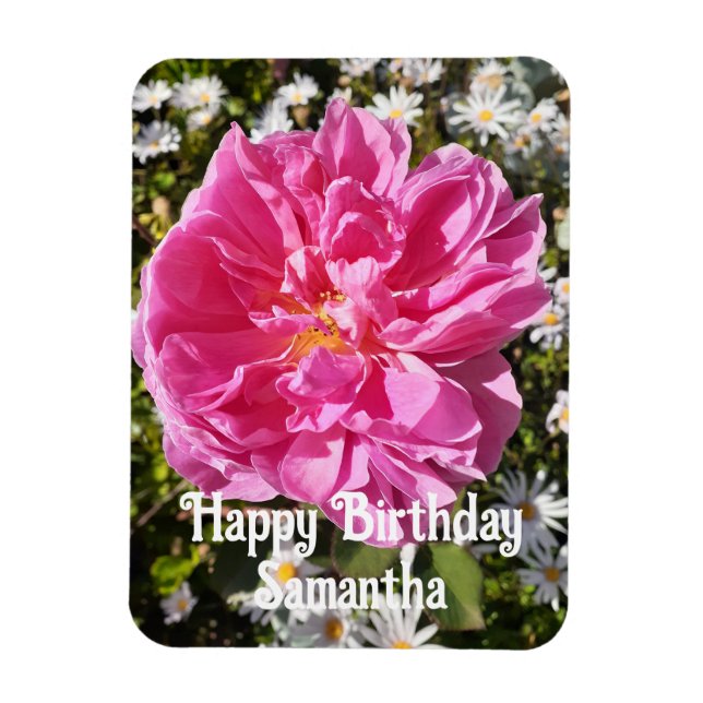 Pink Rose Roses Flower flowers Floral Birthday Magnet (Vertical)