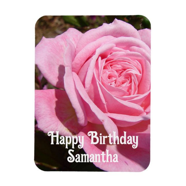 Pink Rose Roses Flower flowers Floral Birthday Magnet (Vertical)