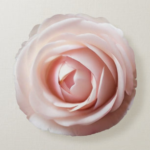Pink Rose Round Pillow
