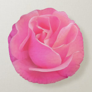 PINK ROSE ROUND PILLOW
