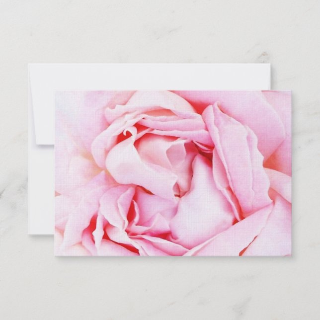 Pink Rose rsvp with envelope (Front)