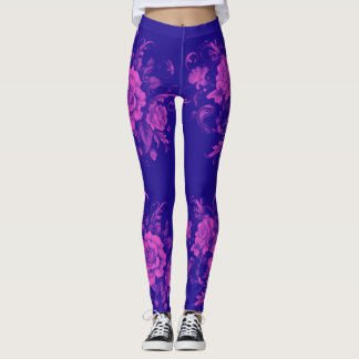 Pink Rose Seamless  Leggings