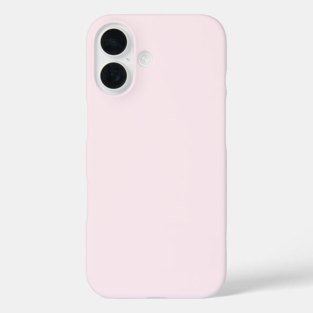 Pink Rose Soft Pale White Pastel Solid Colour Case-Mate iPhone Case (Back)