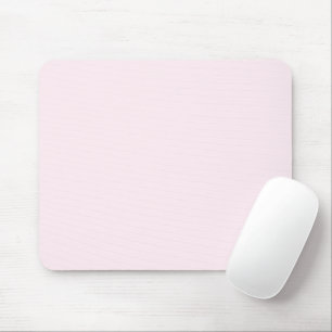 Pink Rose Soft Pale White Pastel Solid Colour Mouse Mat