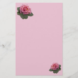 Pink Rose Stationery