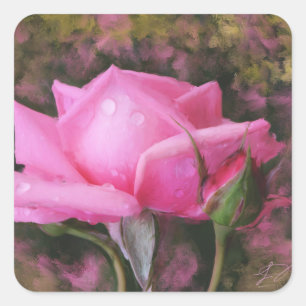 Pink Rose Stickers