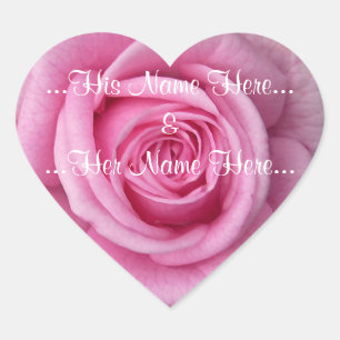 Pink Rose Stickers Romantic Rose Wedding Stickers