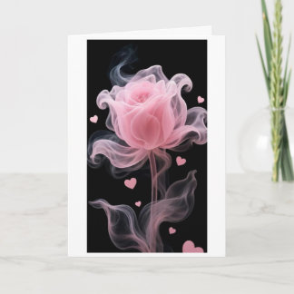 Pink rose style card