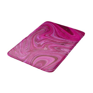 Pink Rose Swirls Bath Mat