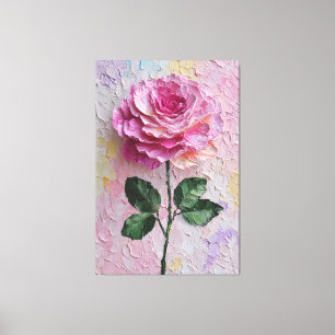 Pink Rose Texture Abstract Wall Art