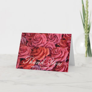 Pink Rose Thank You Card