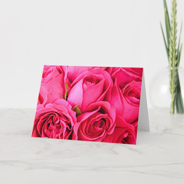 Pink Rose Thank You Notes (Front)