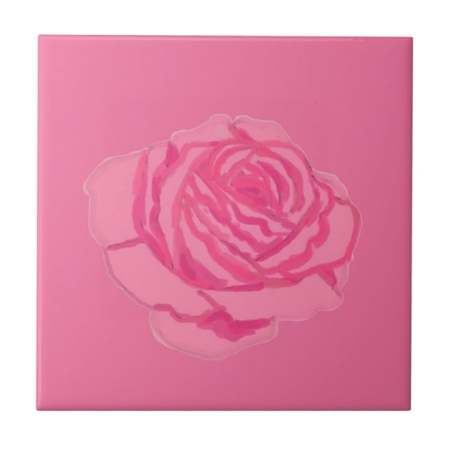 Pink rose tile (Front)