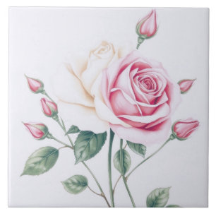 Pink Rose Tile