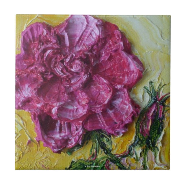Pink Rose Tile (Front)