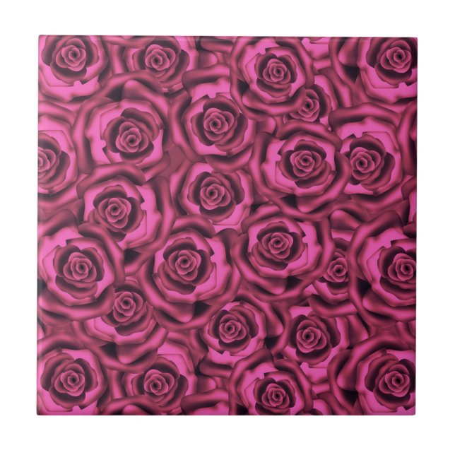 Pink rose tile (Front)