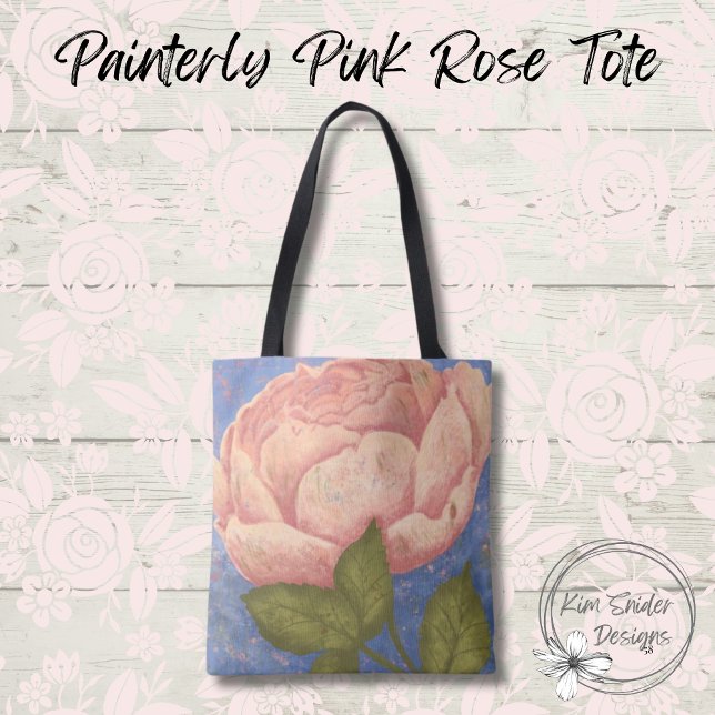 Pink Rose Tote Bag (Creator Uploaded)