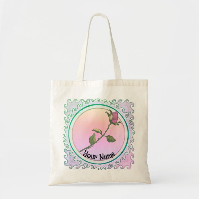 Pink Rose Tote Bag (Front)
